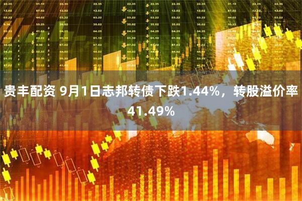 贵丰配资 9月1日志邦转债下跌1.44%，转股溢价率41.49%