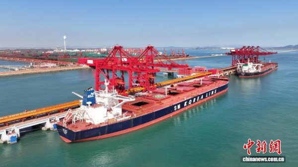 金牛王 中国首座40万吨干散货数智码头在青岛西海岸新区正式投产